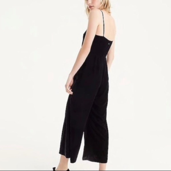 J. Crew Cropped Velvet Jumpsuit - Picture 2 of 2